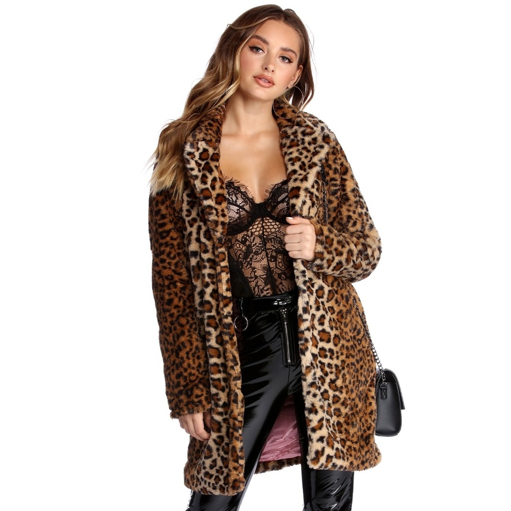 Leopard Purrfection Coat--NWT